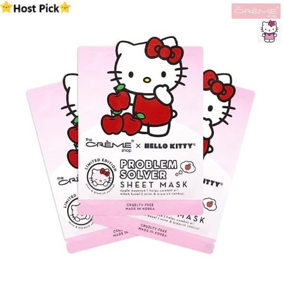 The Crème Shop x Hello Kitty ‘Problem Solver’ Sheet Masks Limited Edition 3 Pack - Picture 1 of 7
